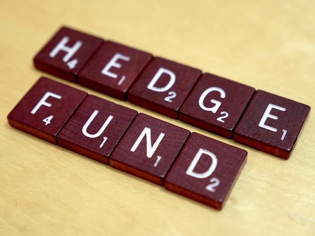 Scrabble letters spell out Hedge Fund