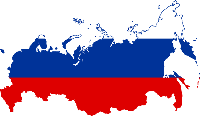 Map and Flag of Russia
